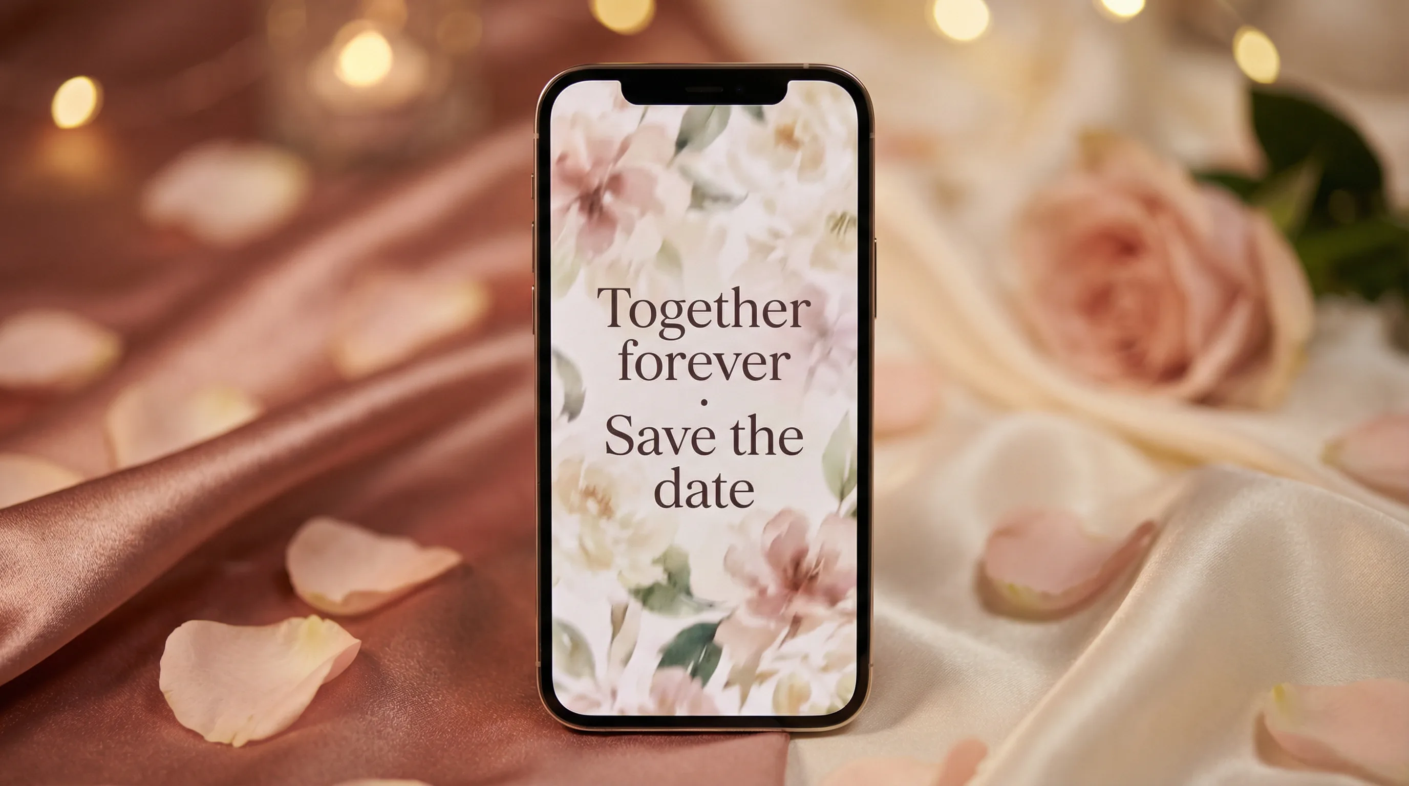 Free AI wedding invitation video maker preview on mobile