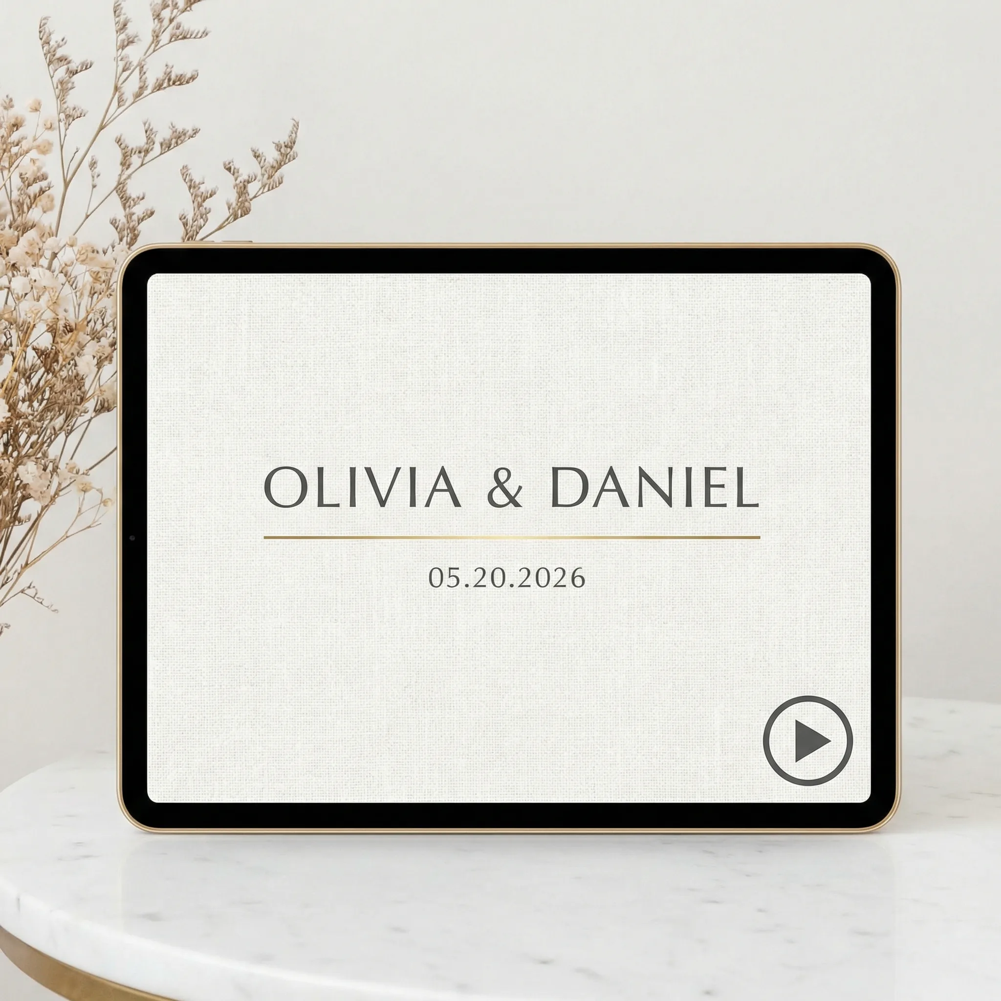 Modern minimalist wedding invitation video template — free download
